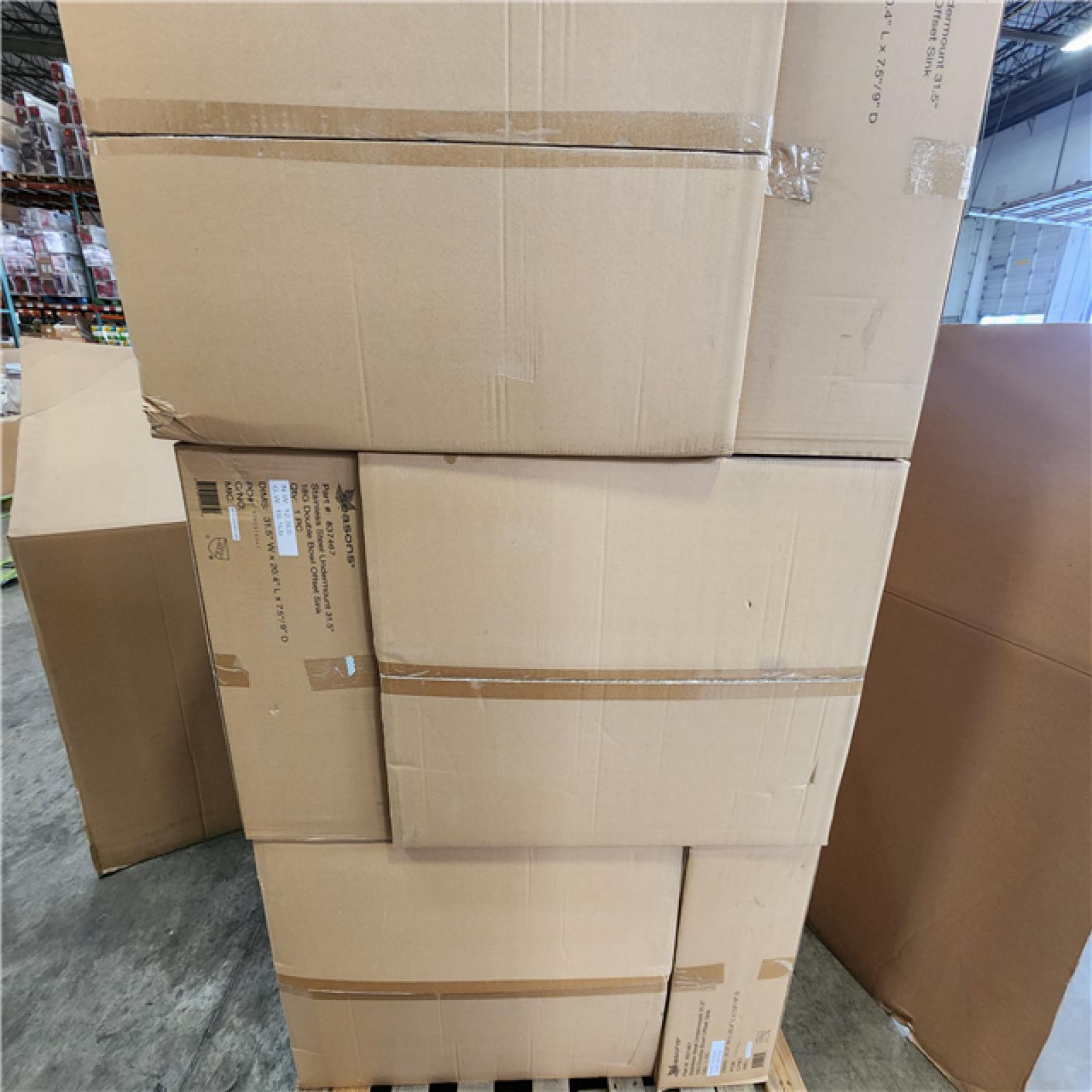 Phoenix NEW Seasons Stainless Steel Undermount 31.5 18G Double Bowl Offset Sink Pallet (12-Boxes)