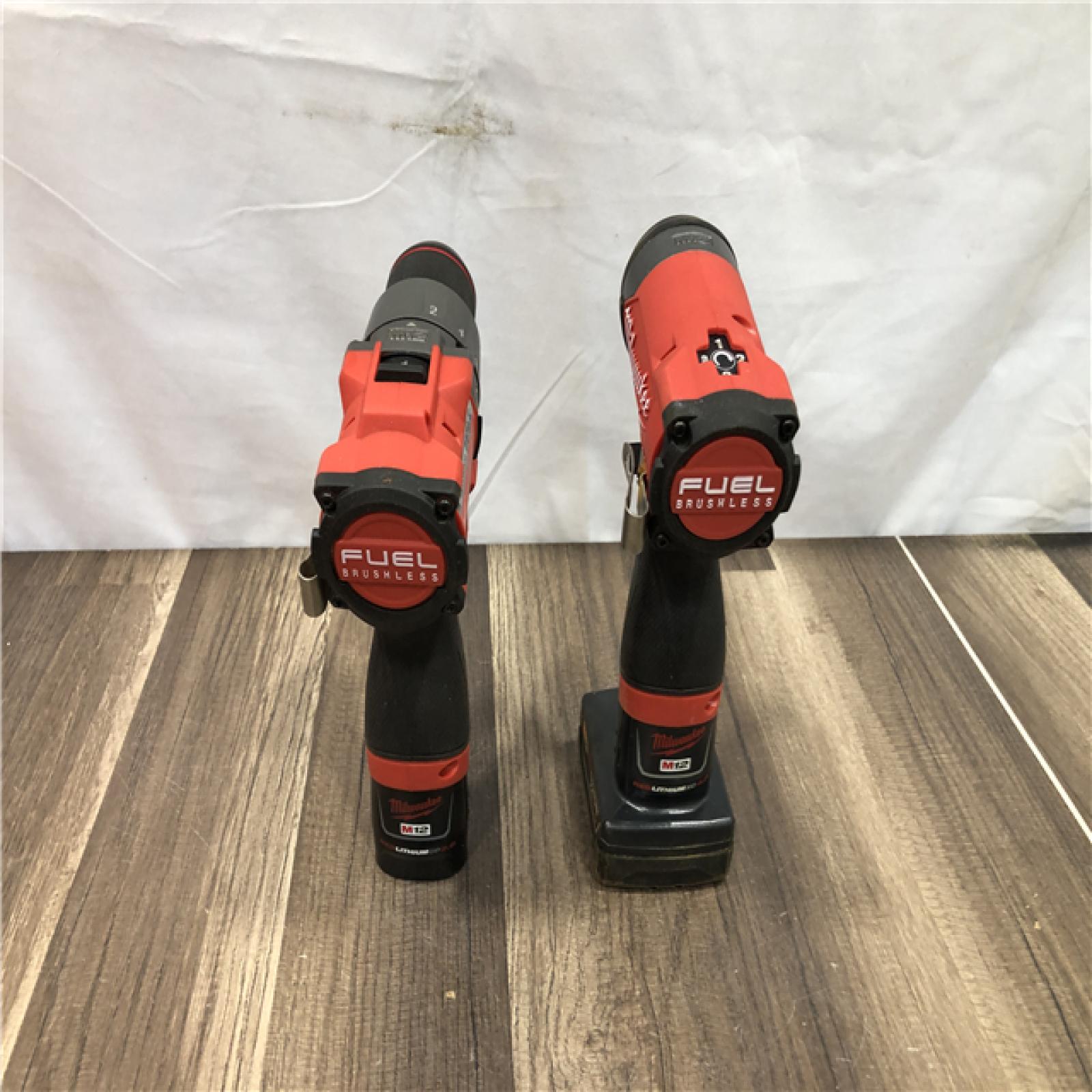 AS-IS Milwaukee FUEL 12-Volt Lithium-Ion Brushless Cordless Hammer Drill and Impact Driver Combo Kit