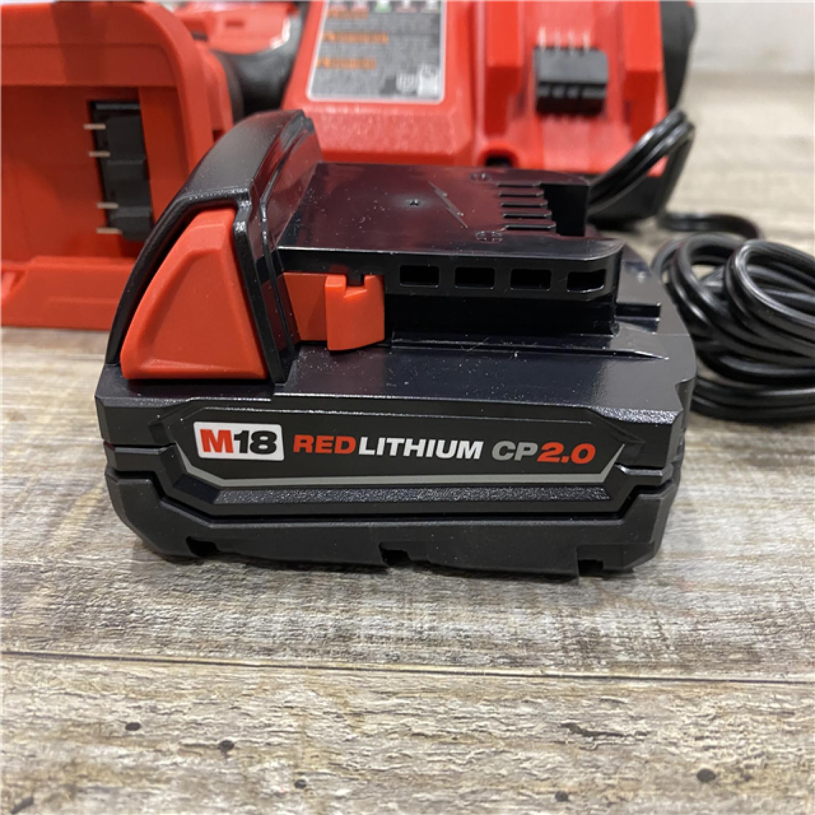 AS-IS Milwaukee 18V Lithium-Ion Brushless Cordless 1/2 in. Compact Drill/Driver Kit