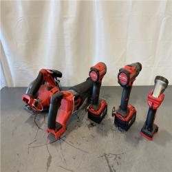 AS-IS - Milwaukee M18 FUEL 18V Lithium-Ion Brushless Cordless (4 Tool) Combo Kit