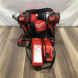 AS-IS Milwaukee 18V Lithium-Ion Cordless Drill Driver/Impact Driver Combo Kit