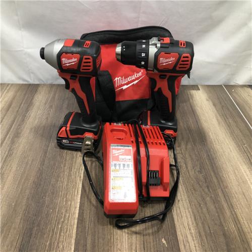 AS-IS Milwaukee 18V Lithium-Ion Cordless Drill Driver/Impact Driver Combo Kit