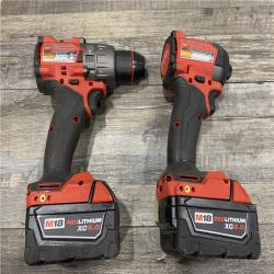 AS-IS Milwaukee FUEL 18V Lithium-Ion Brushless Cordless Hammer Drill and Impact Driver Combo Kit