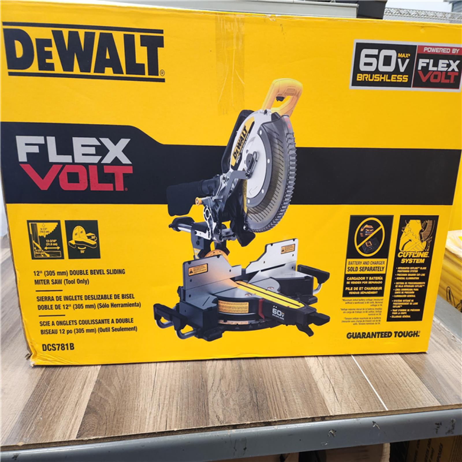 AS-IS- DEWALT 60V Lithium-Ion 12 in. Cordless Sliding Miter Saw (Tool Only)