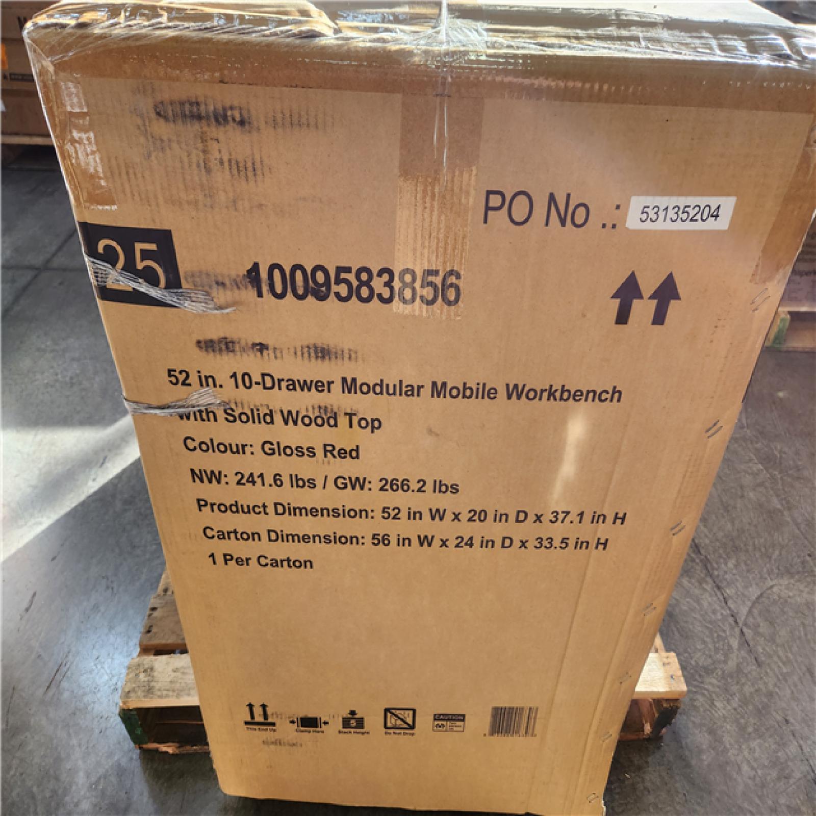 Phoenix NEW Husky Modular Tool Storage 52 in. W x 20 in. D Standard Duty Red Mobile Workbench Cabinet (SEALED)