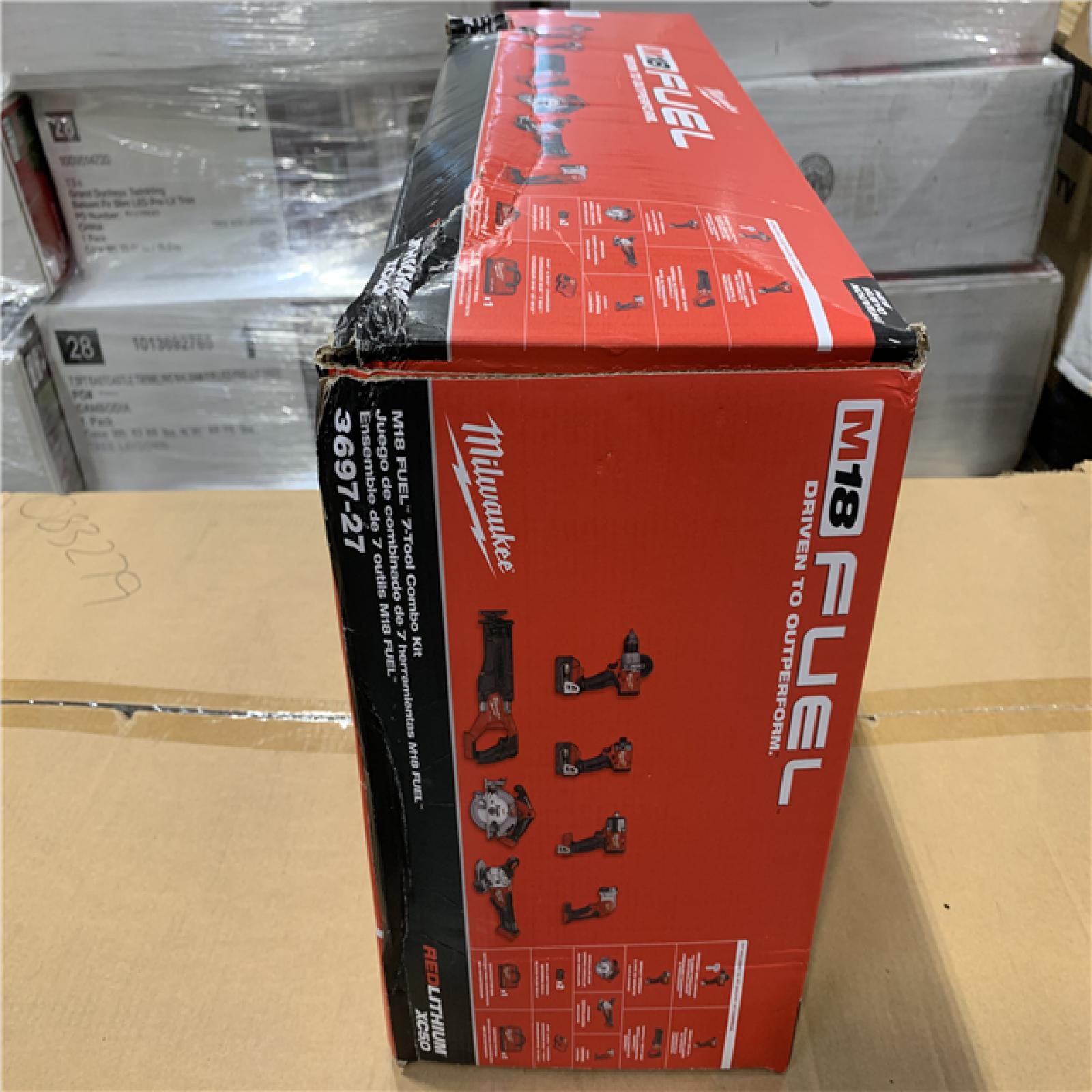 NEW! - Milwaukee M18 FUEL 18V Lithium-Ion Brushless Cordless Combo Kit with Two 5.0 Ah Batteries  1 Charger  2 Tool Bags (7-Tool)