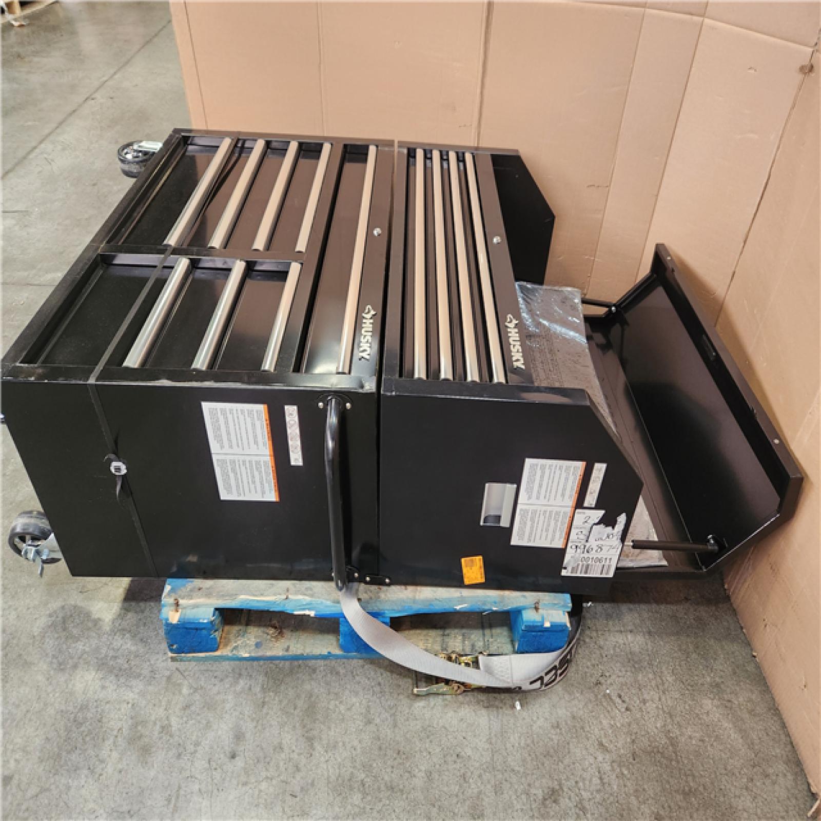 Phoenix AS-IS Husky Tool Storage 42 in. W x 18 in. D Standard Duty Black Tool Chest Combo