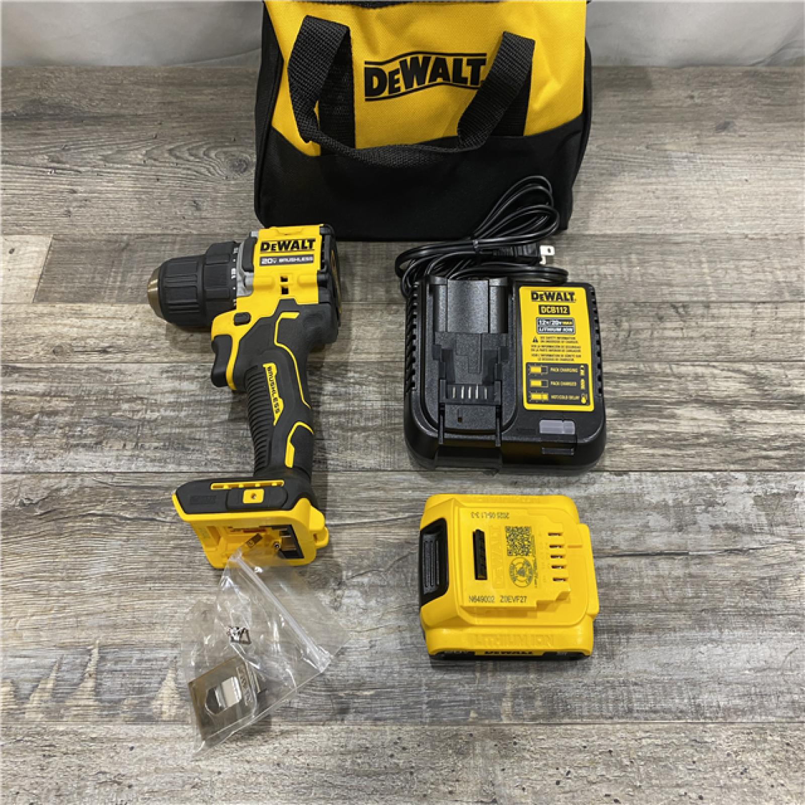 AS-IS DEWALT Atomic 20V Lithium-Ion Cordless Compact 1/2 in. Drill/Driver Kit