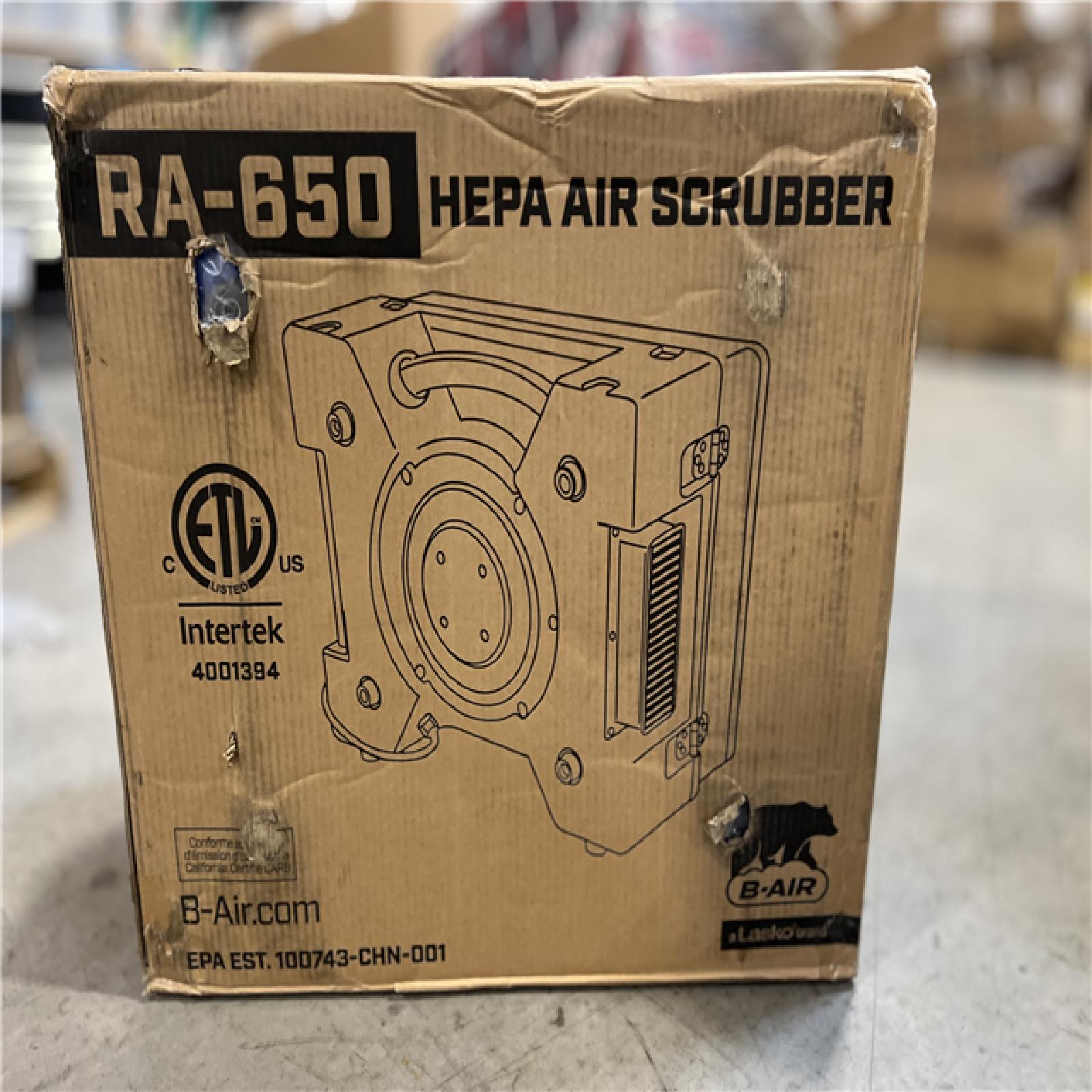 NEW! - B-Air RA-650 ? HP 3-Stage HEPA Air Purifier Scrubber: blue