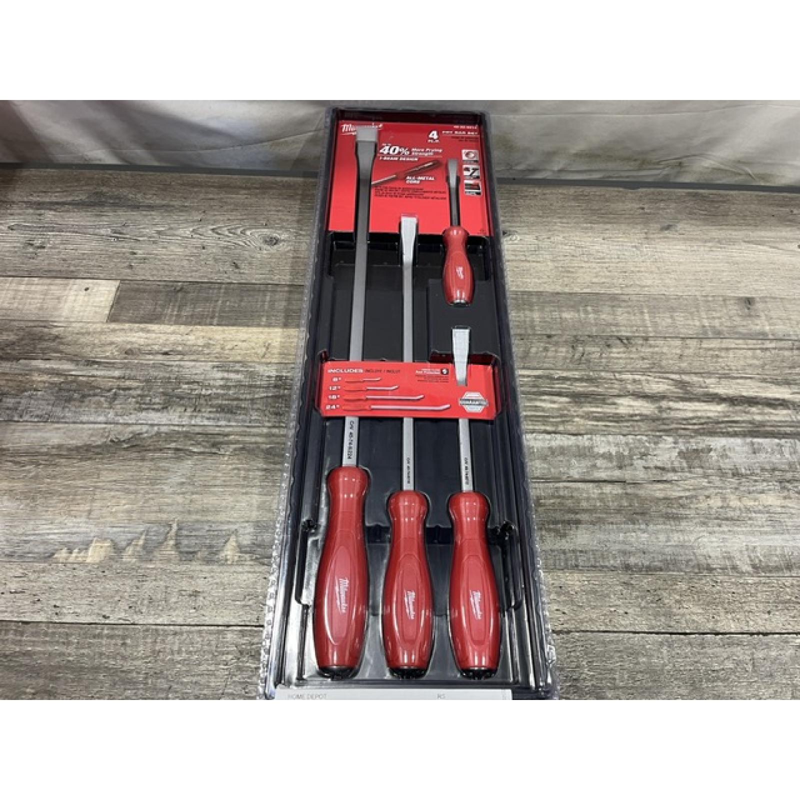 NEW - Milwaukee Pry Bar Set (4-Piece)