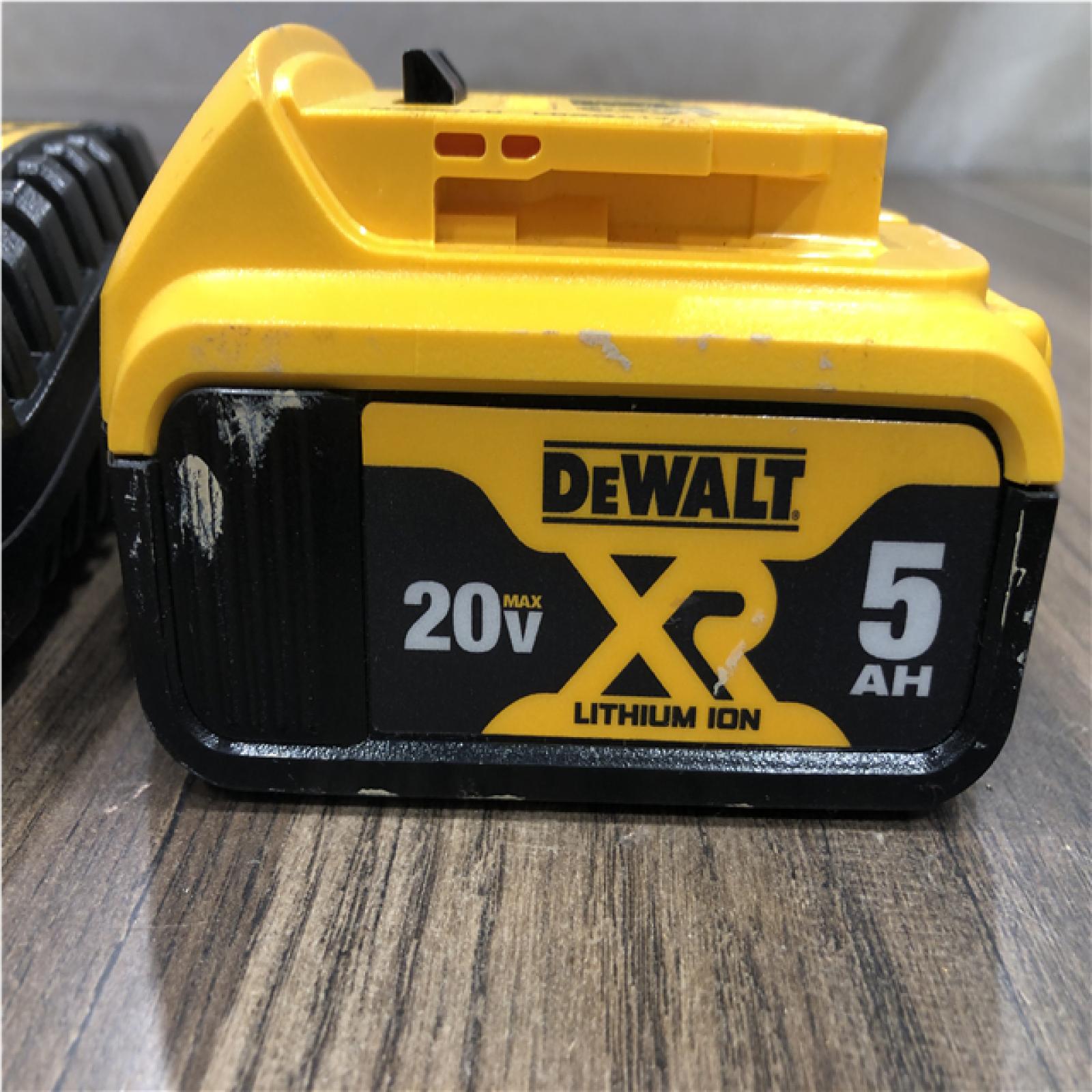 AS-IS DEWALT 20V MAX Lithium-Ion 5.0 Ah Battery and Charger