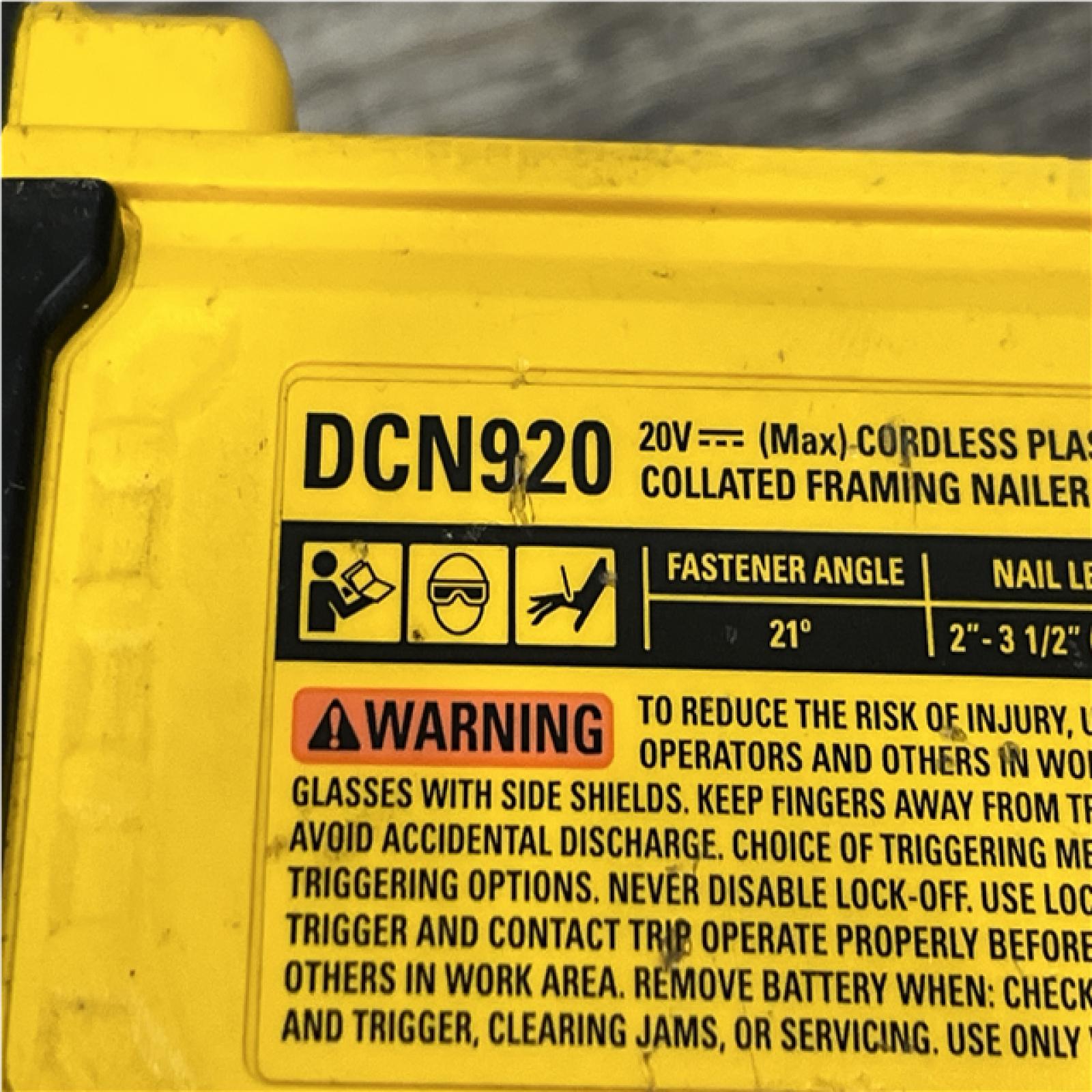 AS-IS DEWALT 20-Volt 21° Cordless Framing Nailer (Tool-Only)
