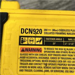 AS-IS DEWALT 20-Volt 21° Cordless Framing Nailer (Tool-Only)