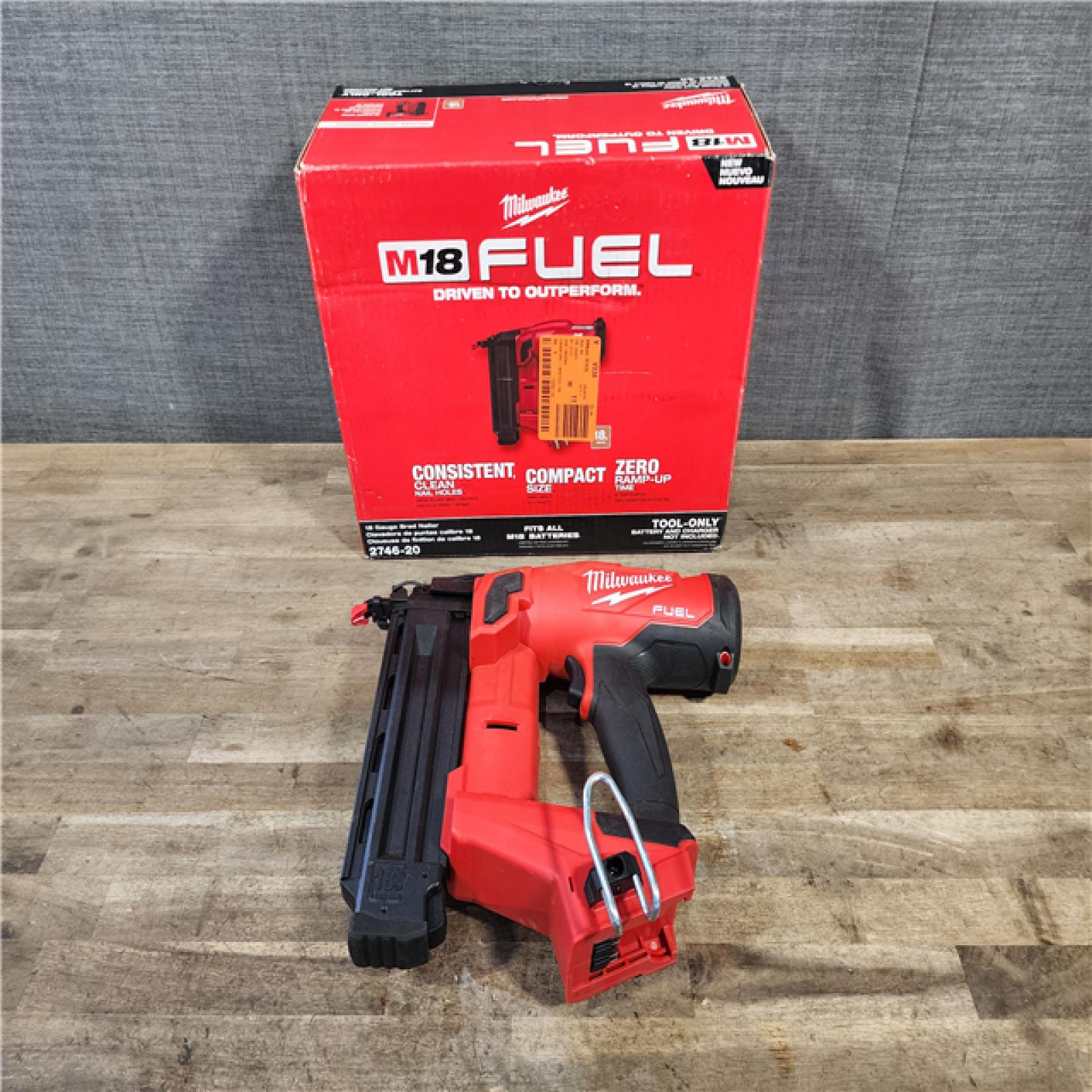 HOUSTON LOCATION - AS-IS (APPEARS LIKE NEW) Milwaukee M18 FUEL 18 Gauge Brad Nailer (TOOL ONLY)