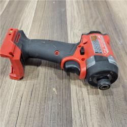 AS-IS Milwaukee 18V Lithium-Ion Brushless Cordless 1/4   Hex Impact Driver Bare Tool  Red