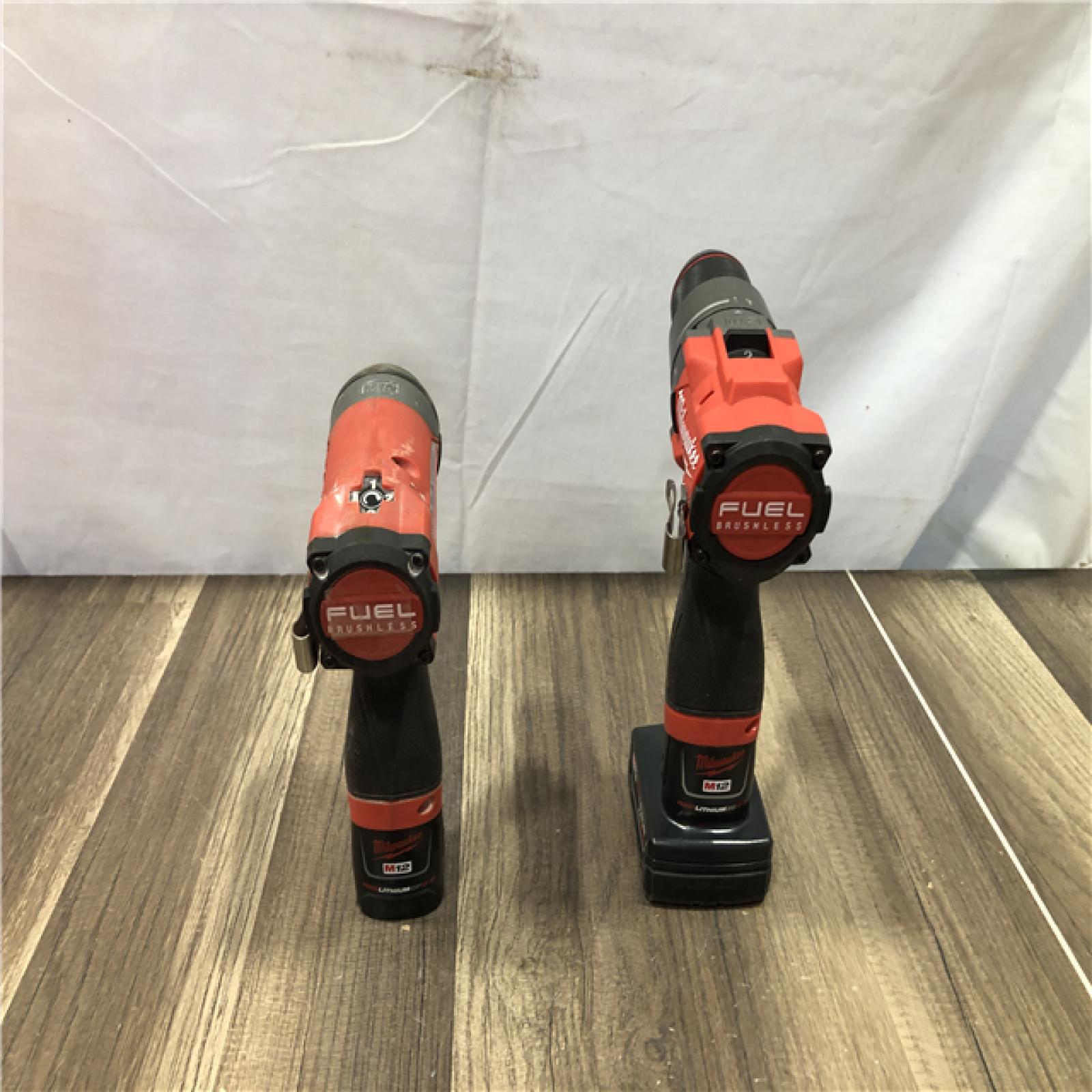AS-IS Milwaukee FUEL 12-Volt Lithium-Ion Brushless Cordless Hammer Drill and Impact Driver Combo Kit
