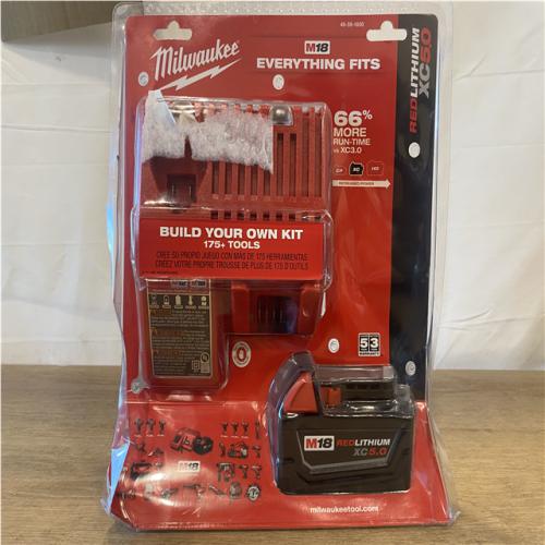 AS-IS Milwaukee 18-Volt Lithium-Ion XC Starter Kit with One 5.0Ah Battery and Charger