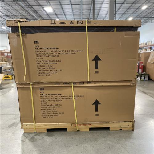 DALLAS LOCATION- AS-IS HUSKY 61IN MOBILE WORKBENCH MATTE BLACK -(2 UNITS)