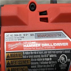 AS-IS Milwaukee FUEL 18V Lithium-Ion Brushless Cordless 1/2 in. Hammer Drill/Driver (Tool-Only)