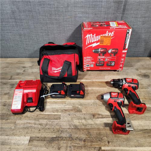 HOUSTON LOCATION - AS-IS Milwaukee M18 Brushed Cordless (2-Tool) Drill/Driver and Impact Driver Kit