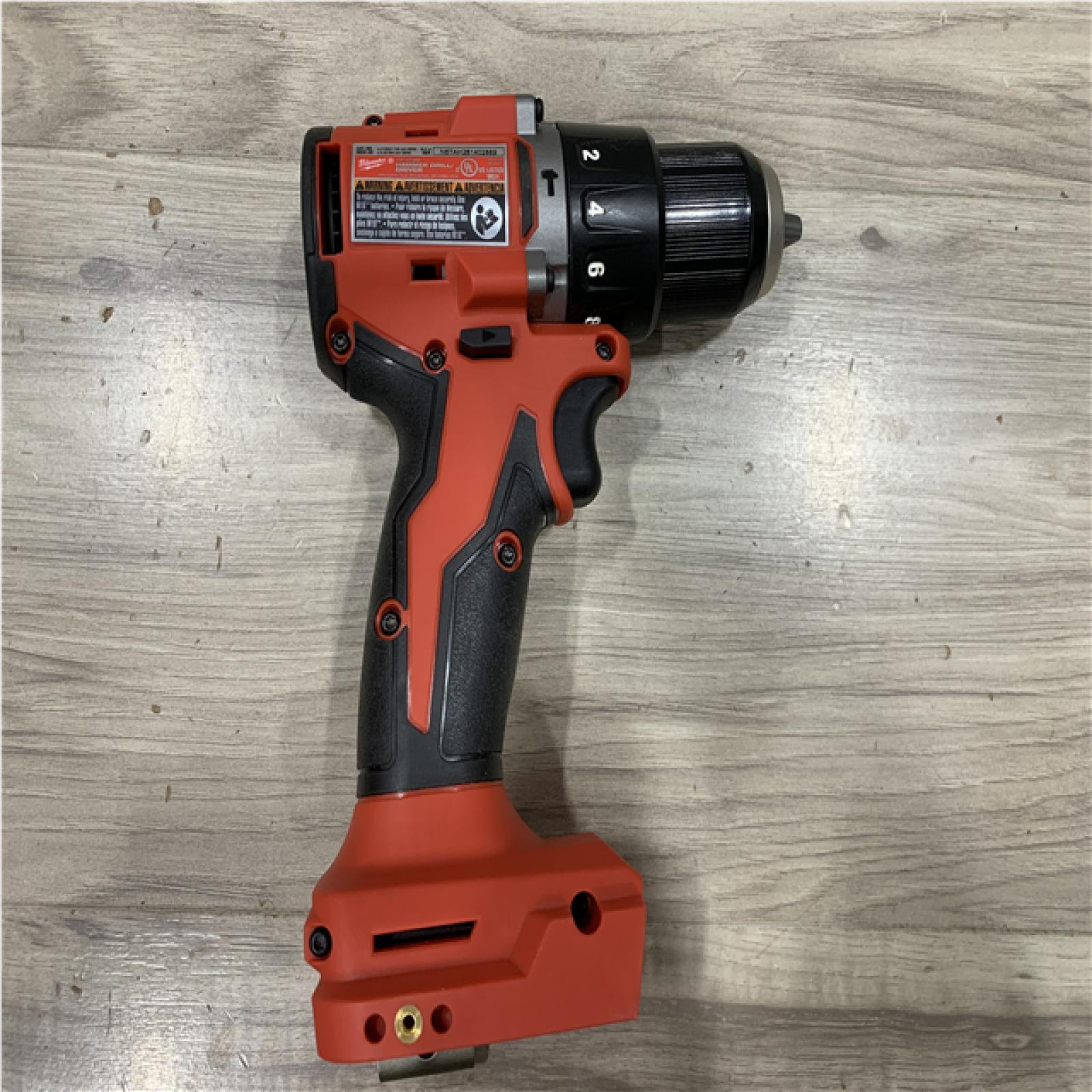 AS-IS Milwaukee 18V Lithium-Ion Brushless Cordless 1/2 in. Compact Hammer Drill/Driver Kit