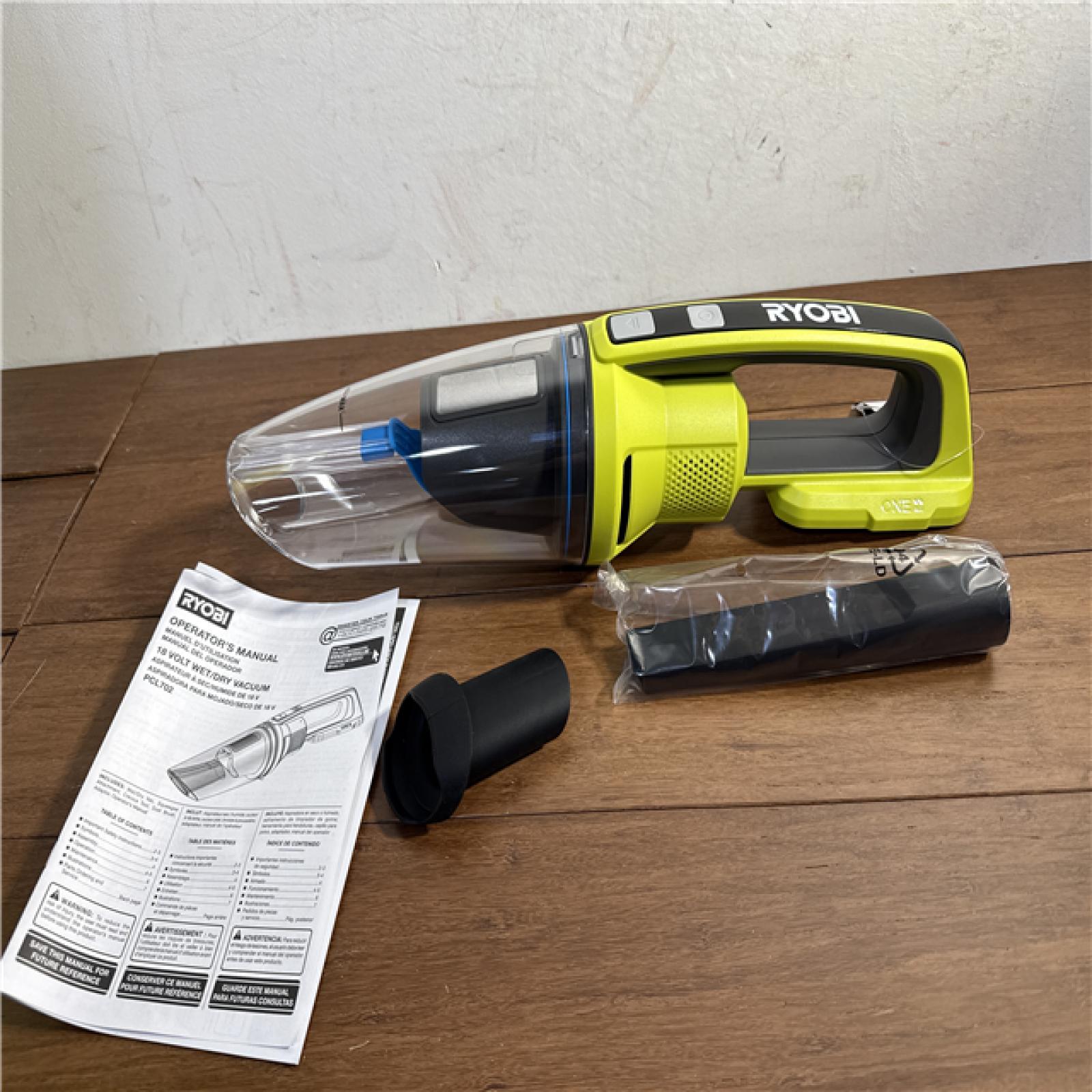 California NEW Ryobi One+ 18V Wet/Dry Hand Vacuum (Tool Only)