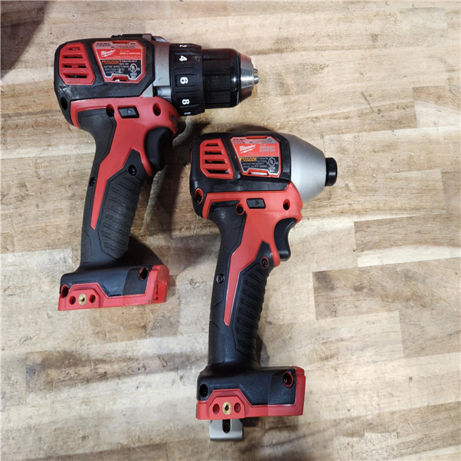 HOUSTON LOCATION - AS-IS Milwaukee 18V Lithium-Ion Cordless Drill Driver/Impact Driver Combo Kit