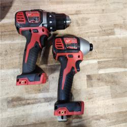 HOUSTON LOCATION - AS-IS Milwaukee 18V Lithium-Ion Cordless Drill Driver/Impact Driver Combo Kit