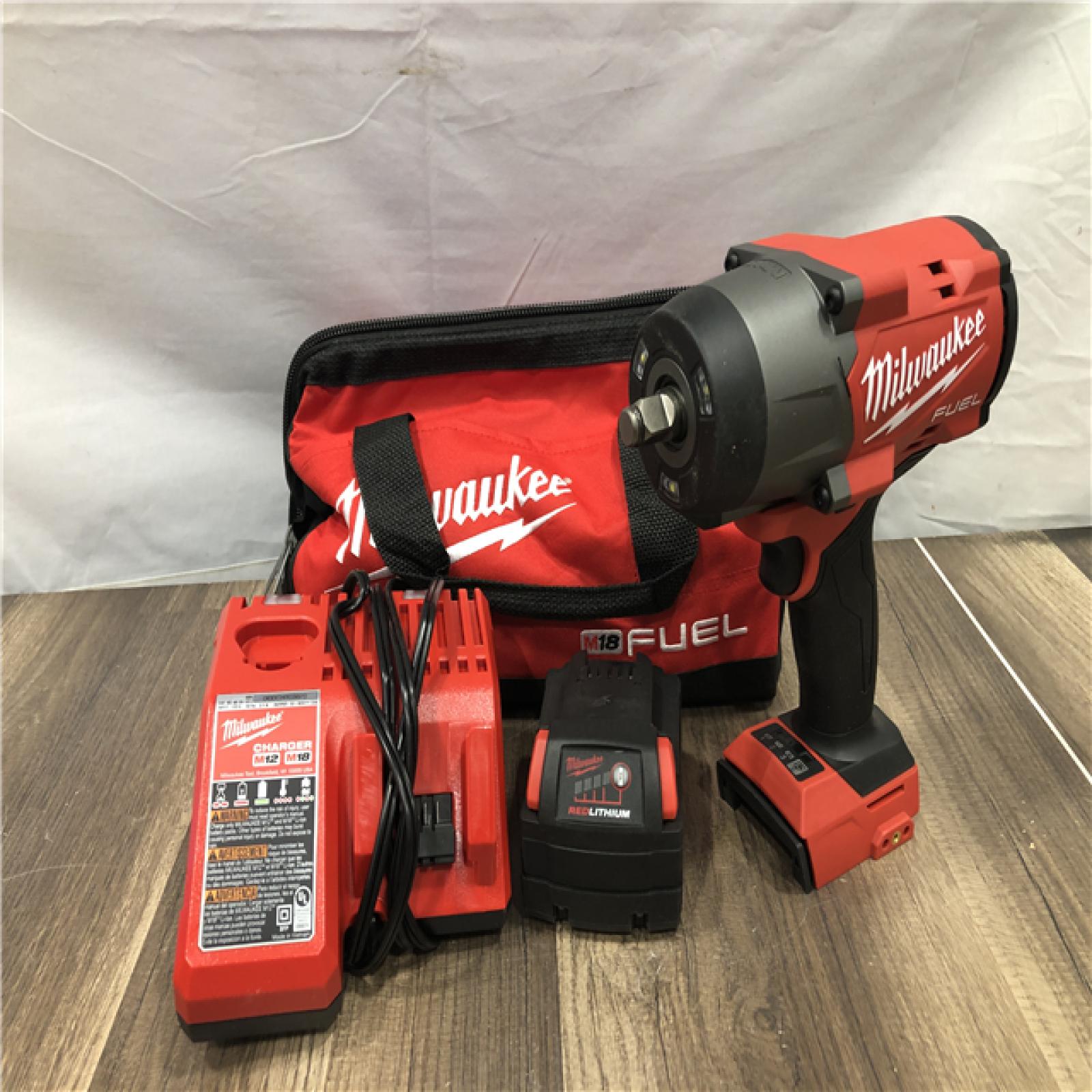 AS-IS Milwaukee FUEL 18V Lithium-Ion Brushless Cordless 1/2 in. Impact Wrench w/Friction Ring Kit