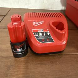 California AS-IS Milwaukee M12 Force Logic Press Tool Kit  Includes (1) Battery  Charger & Hard Case