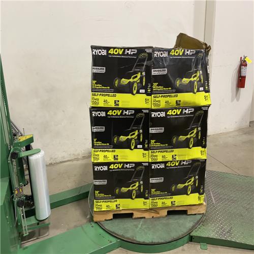 Dallas Location - As-Is RYOBI 40V HP Brushless 20 in. Cordless Electric Battery Walk Behind Self-Propelled Lawn Mower with 6.0 Ah Battery and Charger(Lot Of 6)