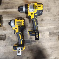 HOUSTON LOCATION - AS-IS DEWALT 20V MAX Cordless Brushless Hammer Drill/Driver 2 Tool Combo Kit with FLEXVOLT ADVANTAGE