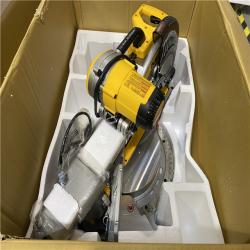 Dallas Location - As-Is DEWALT 12-in Dual Bevel Sliding Compound Miter Saw (Like New Condition)