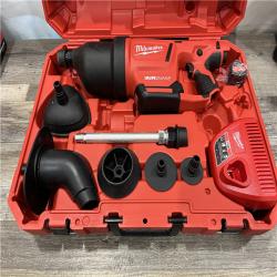 AS-IS Milwaukee 12-Volt Lithium-Ion Cordless Drain Cleaning Airsnake Air Gun Kit