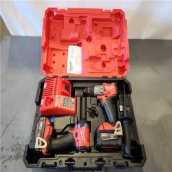 AS-IS- Milwaukee FUEL 18V Lithium-Ion Brushless Cordless Hammer Drill and Impact Driver Combo Kit