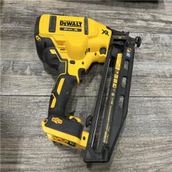 AS-IS DEWALT 20V MAX XR 16-Gauge Electric Cordless Angled Finishing Nailer Kit