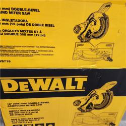 As-Is- DeWalt 15 Amp Corded 12 in. Compound Double Bevel Miter Saw