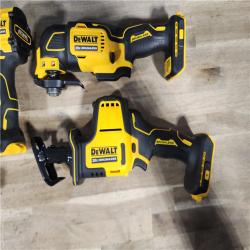 HOUSTON LOCATION - AS-IS (APPEARS LIKE NEW) DeWalt 20V MAX ATOMIC Cordless Brushless 4 Tool Combo Kit