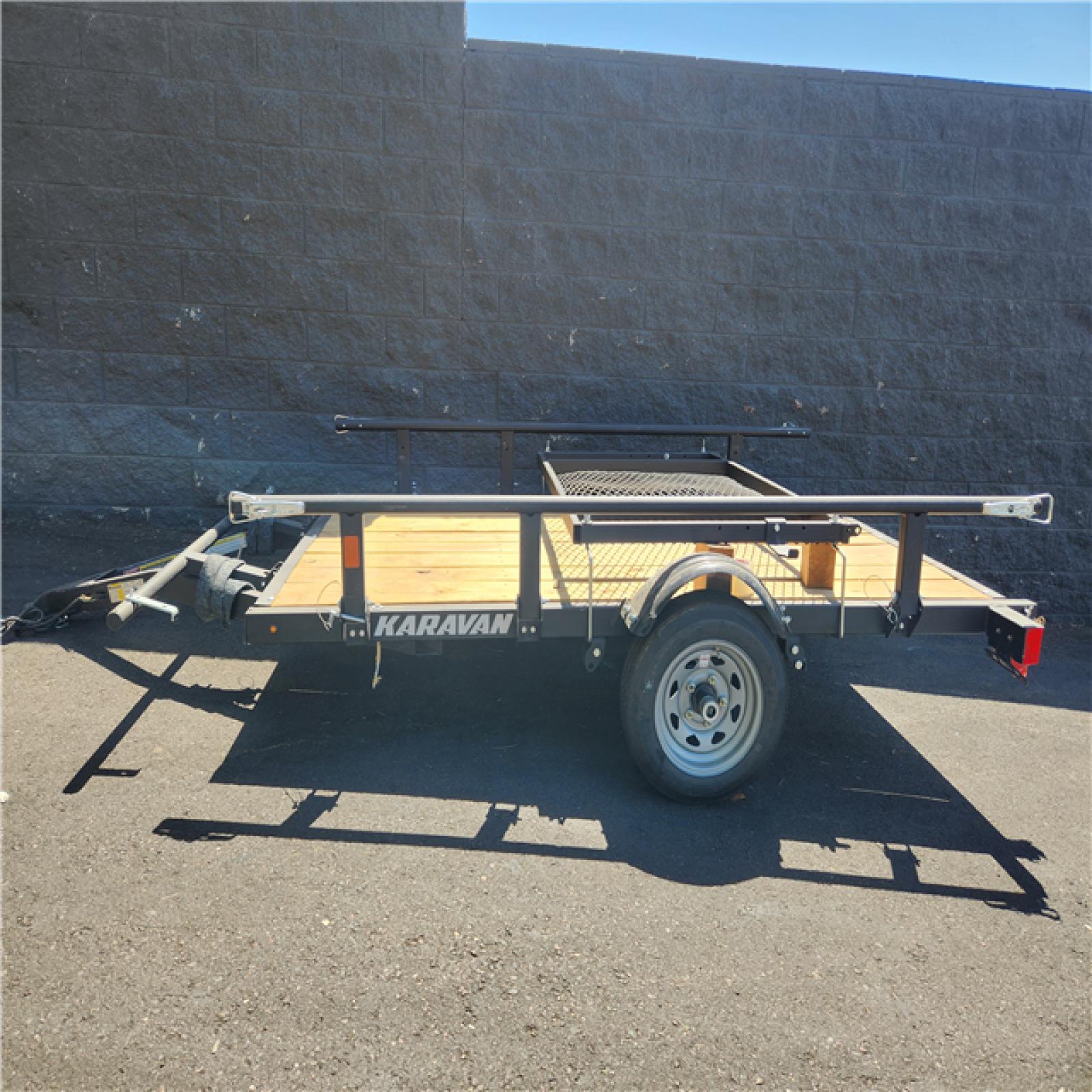 Phoenix Location AS-IS Karavan 6 ft. x 8 ft. Wood Floor Utility Trailer Kit w/Patented Drop Down Rail System (Damaged Tongue) (No Title Included)