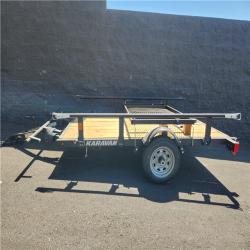 Phoenix Location AS-IS Karavan 6 ft. x 8 ft. Wood Floor Utility Trailer Kit w/Patented Drop Down Rail System (Damaged Tongue) (No Title Included)