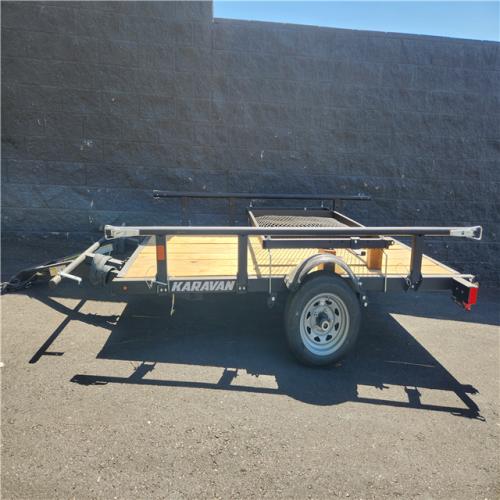 Phoenix Location AS-IS Karavan 6 ft. x 8 ft. Wood Floor Utility Trailer Kit w/Patented Drop Down Rail System (Damaged Tongue) (No Title Included)