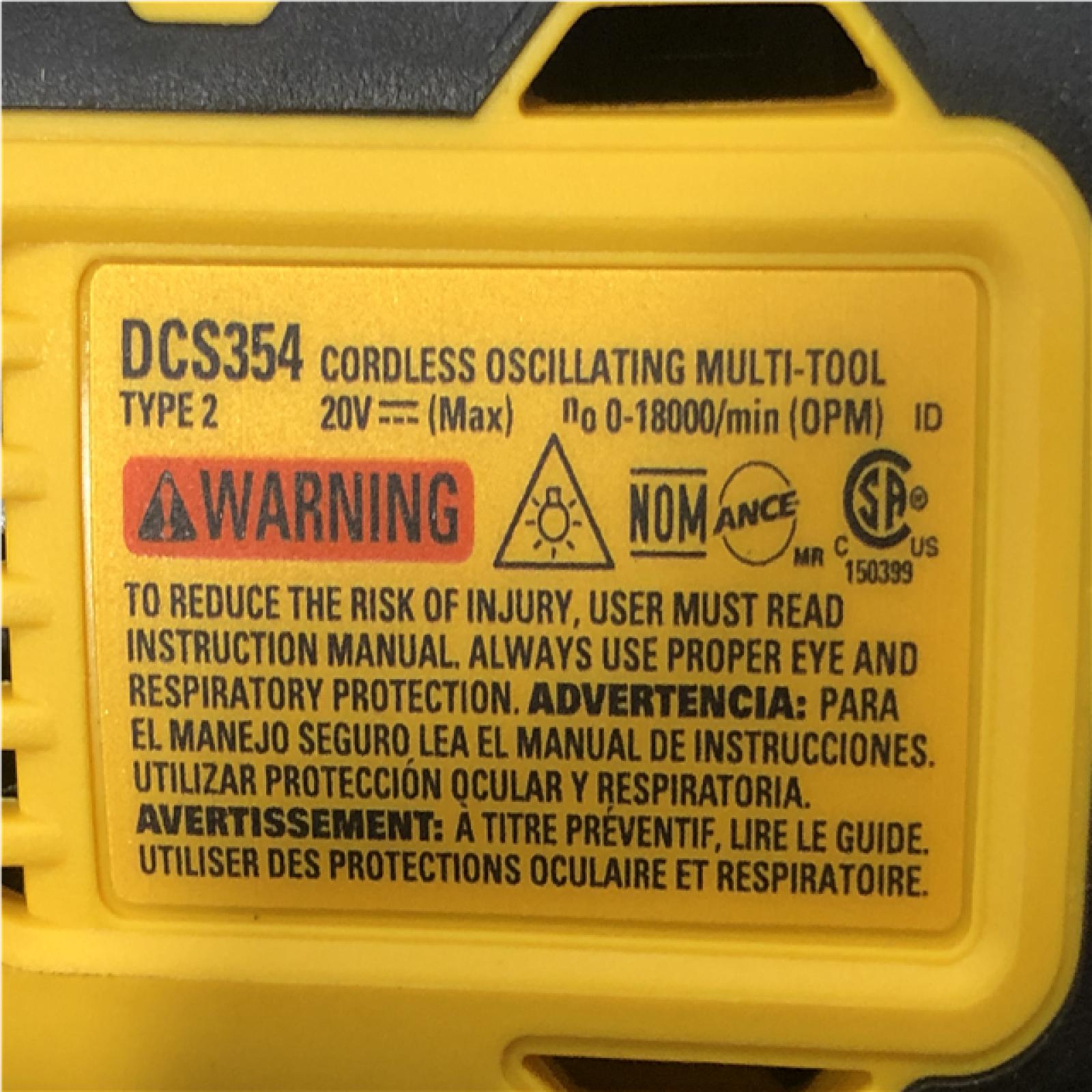 AS-IS DEWALT ATOMIC 20V MAX Cordless Brushless Oscillating Multi Tool (Tool Only)