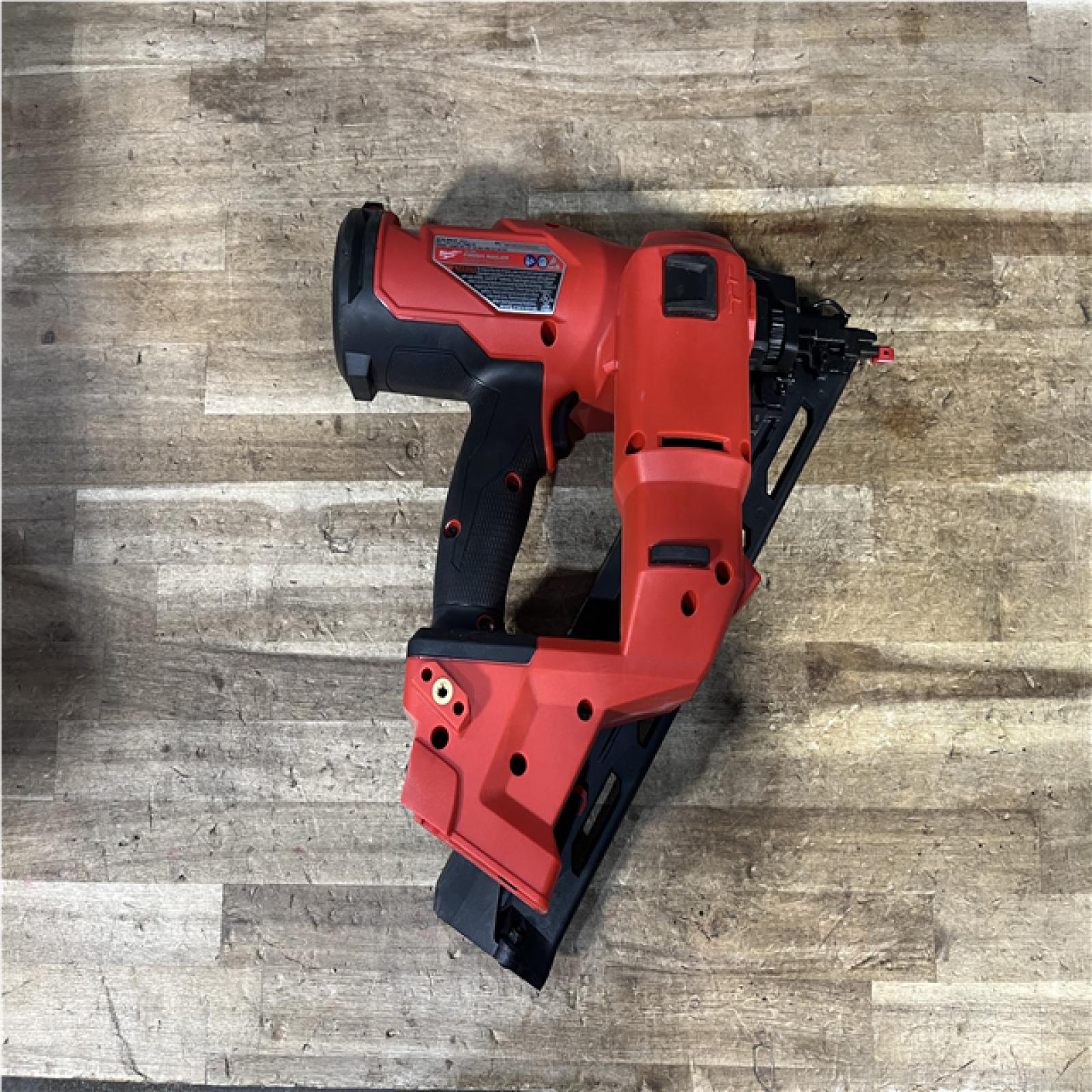 Houston Location AS-IS Milwaukee FUEL 18V Lithium-Ion Brushless Cordless Gen II 15-Gauge Angled Nailer (Tool-Only)