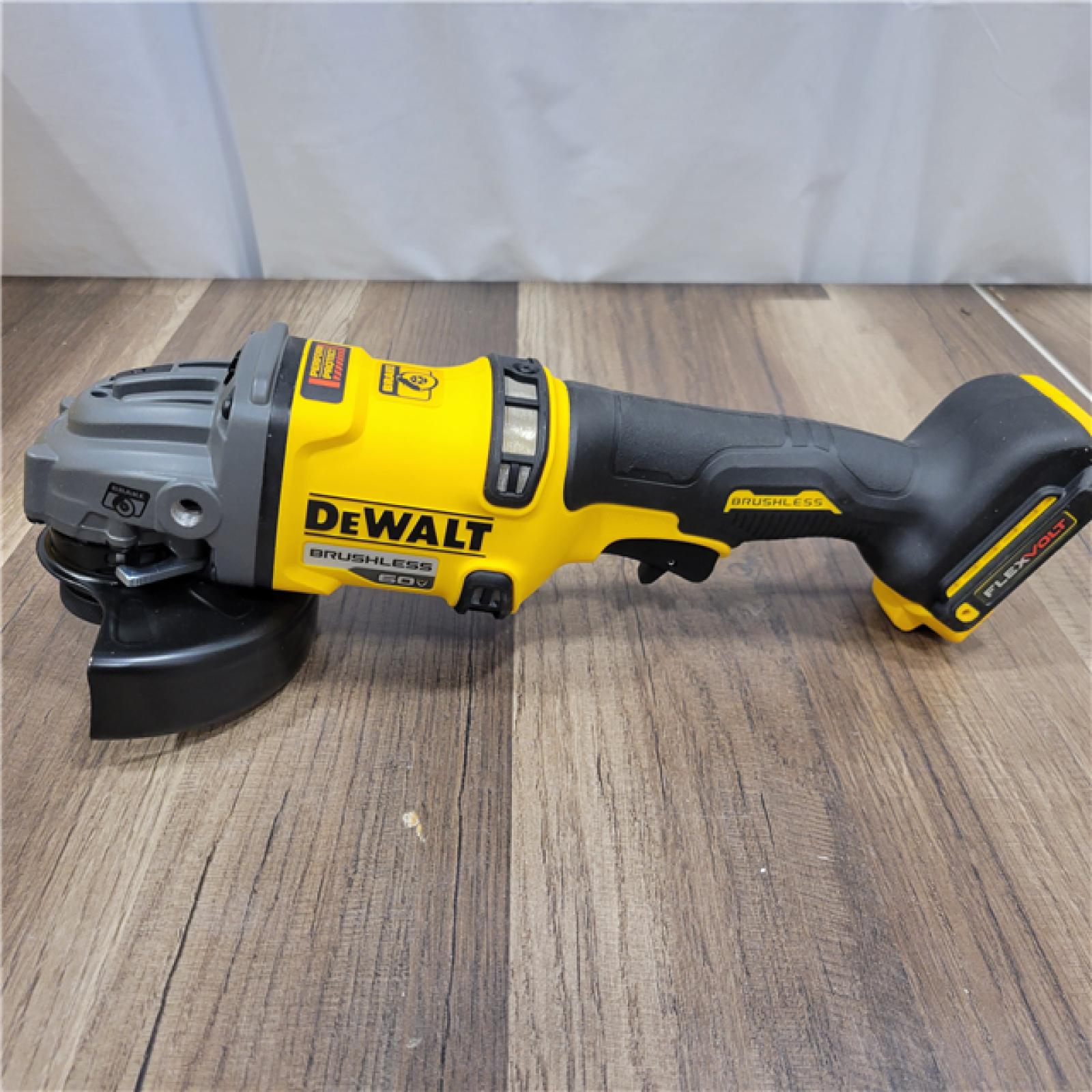 AS-IS DEWALT 60V MAX Cordless Brushless 4.5 in. to 6 in. Small Angle Grinder with Kickback Brake (Tool Only)