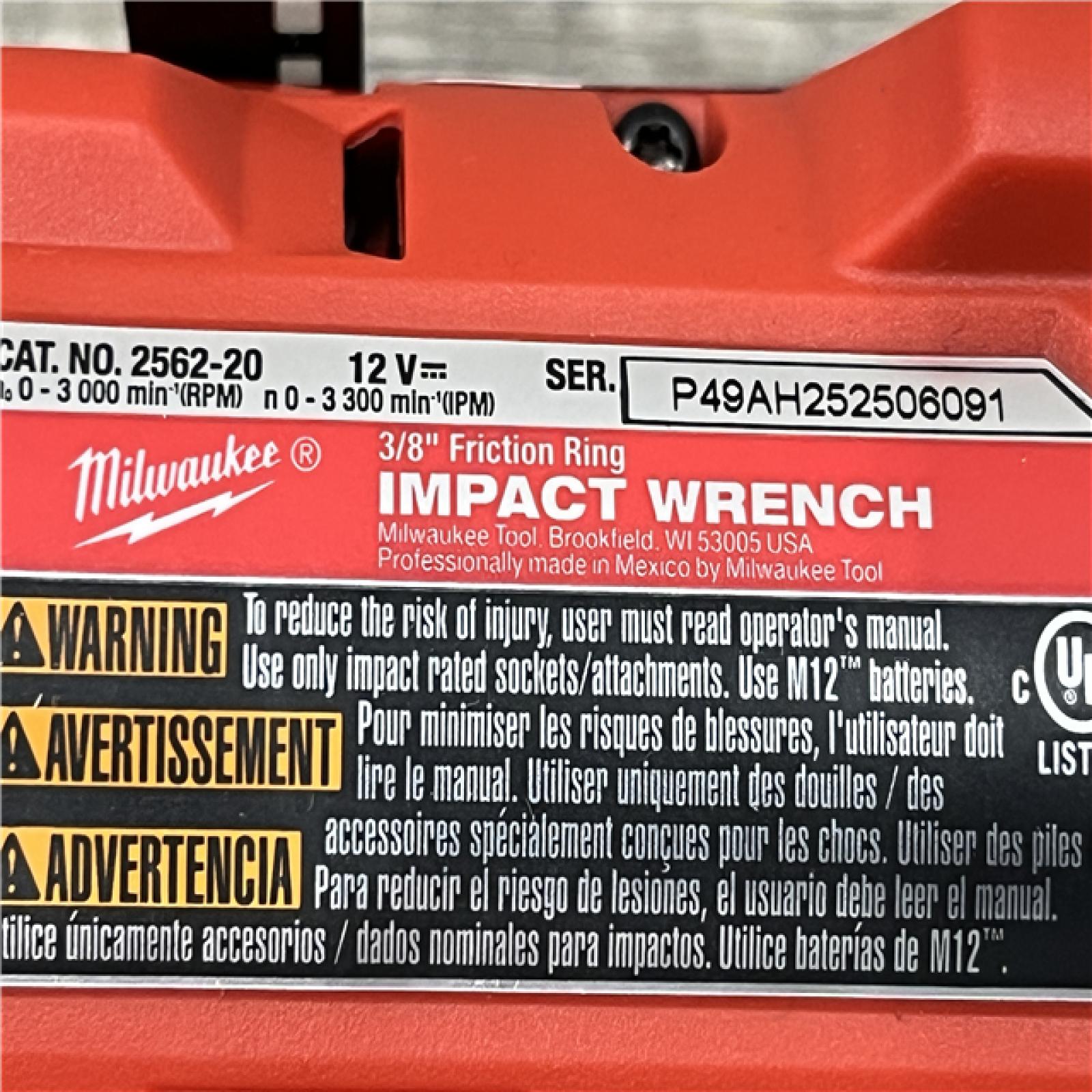 AS-IS Milwaukee FUEL 12V Lithium-Ion Cordless Drill Driver  Impact Wrench  and Ratchet Combo Kit