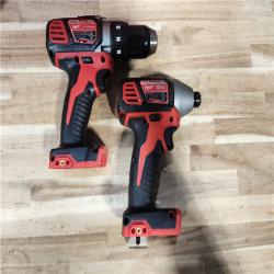 HOUSTON LOCATION - AS-IS Milwaukee 18V Lithium-Ion Cordless Drill Driver/Impact Driver Combo Kit