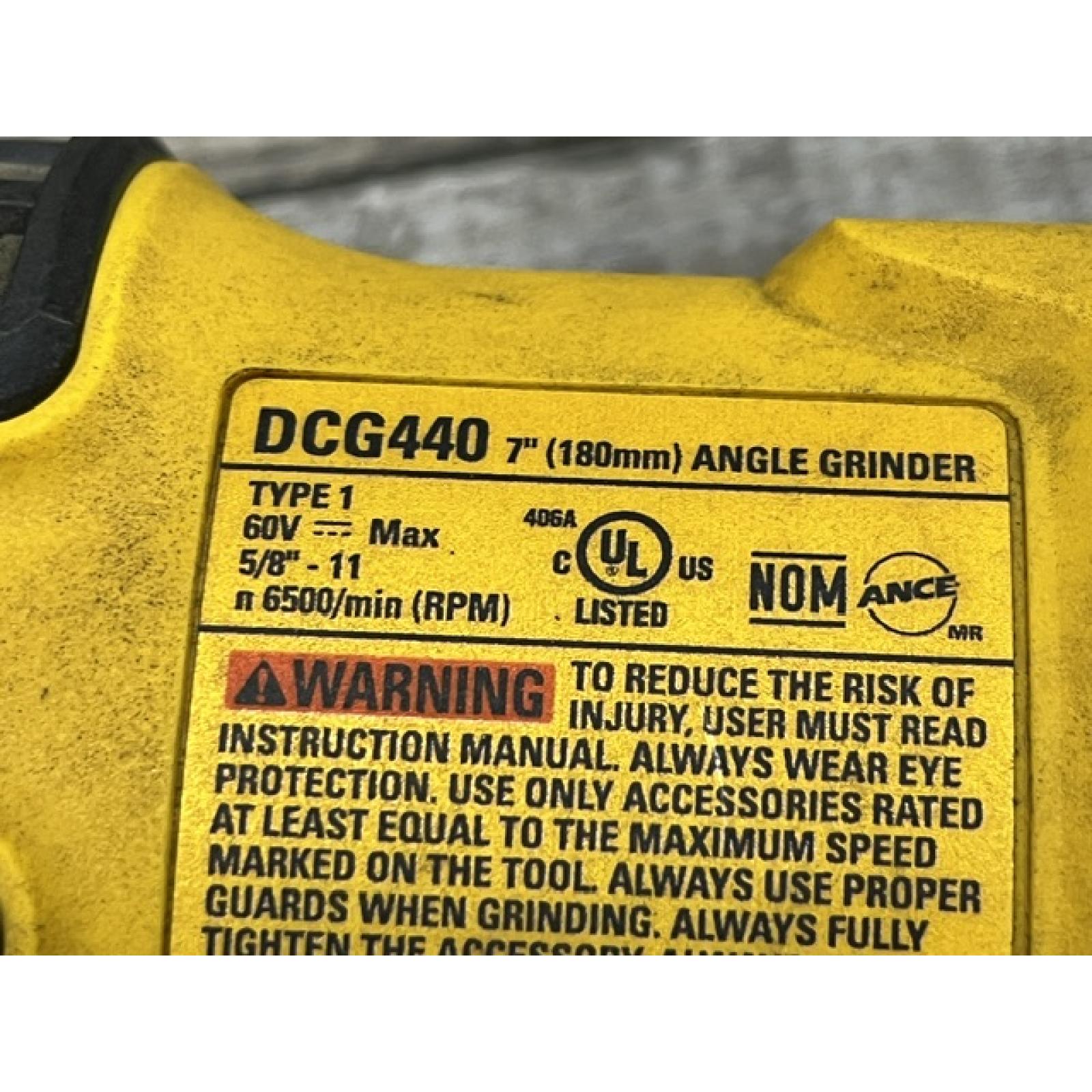 AS-IS DEWALT FLEXVOLT 60V Cordless 7 in. Angle Grinder (Tool-Only)