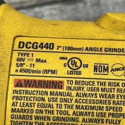 AS-IS DEWALT FLEXVOLT 60V Cordless 7 in. Angle Grinder (Tool-Only)