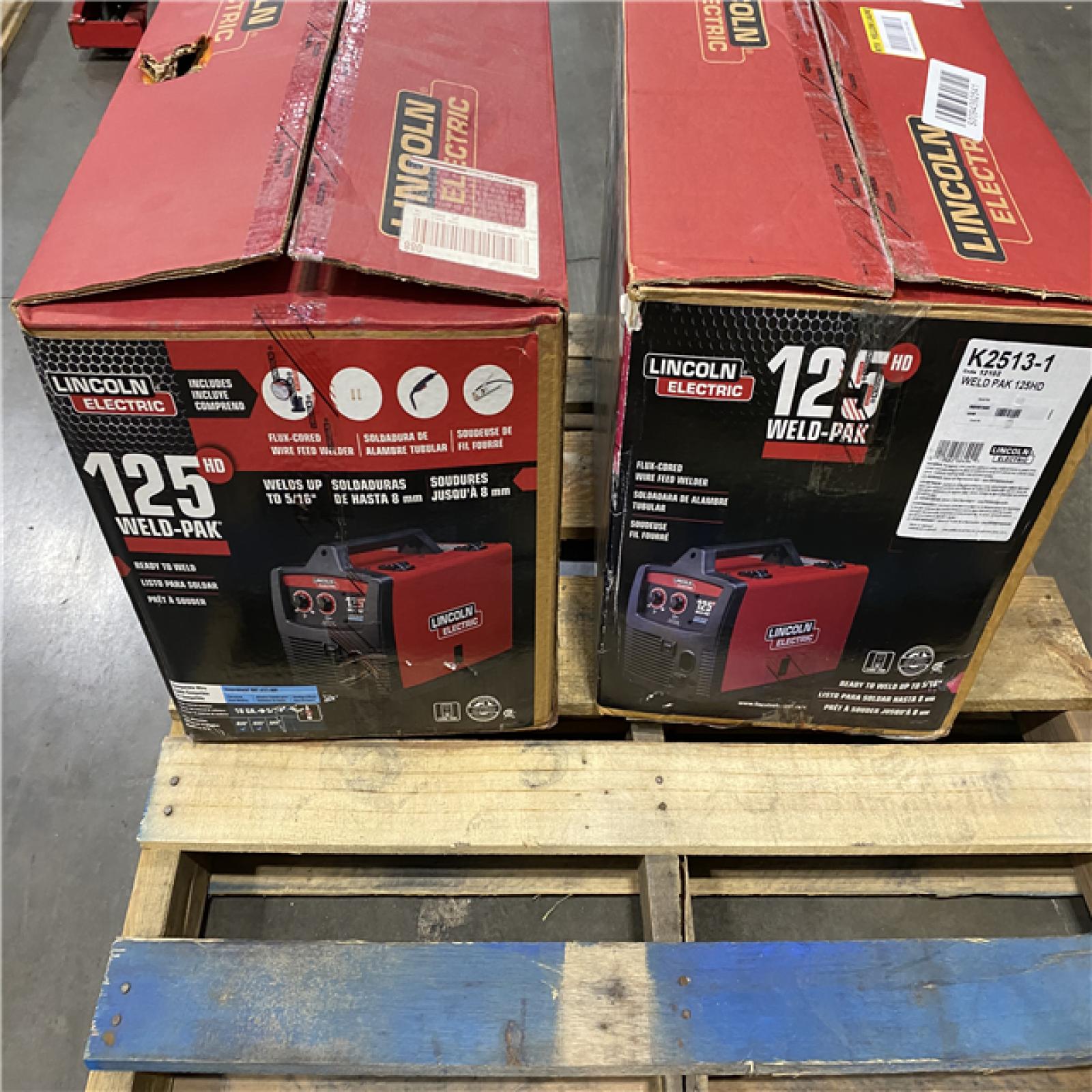 Dallas Location - As-Is Lincoln Electric 125 Amp Weld-Pak 125 Flux-Core Wire Feed Welder(Lot Of 2)