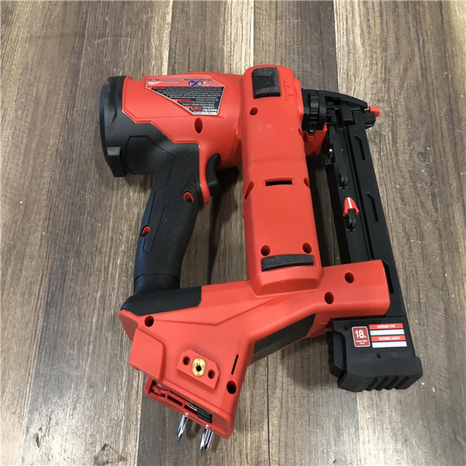 AS-IS Milwaukee FUEL 18-Volt Lithium-Ion Brushless Cordless 18-Gauge 1/4 in. Narrow Crown Stapler (Tool-Only)